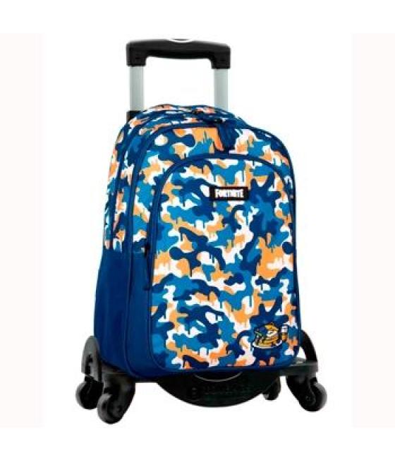 Toybags mochila fortnite blue camo mochila adaptable con trolley de 4 ruedas giratorias multidireccionales doble compartimento 3