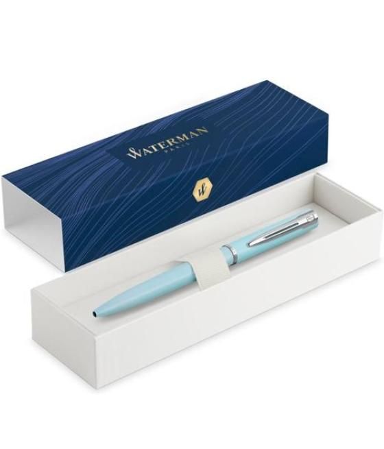 Waterman bolígrafo allure pastel punta media estuche de regalo lacado azul
