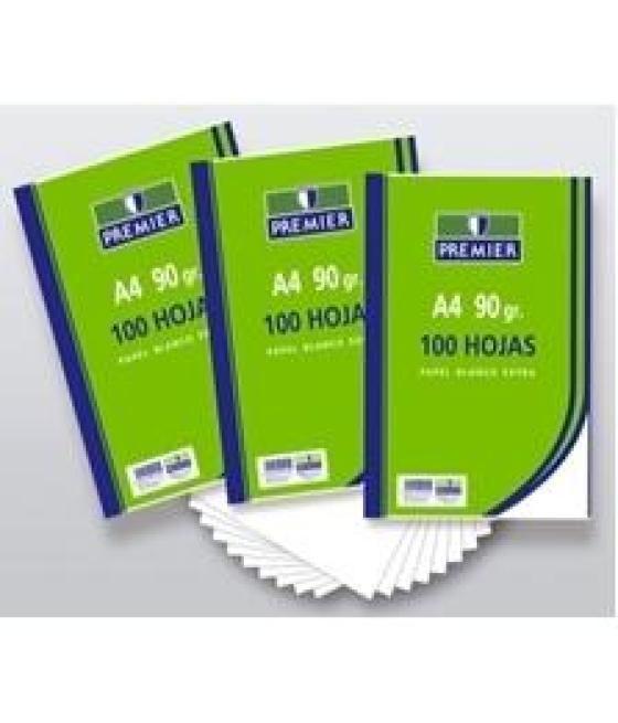 Zorrilla recambio 100 hojas folio 4 taladros 90gr liso papel blanco