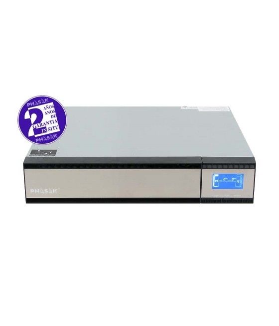 Phasak - SAI PH 9315 - Online - 1,5KVA/1200W - Formato Rack - 4 IEC - LCD - USB+RS232+RJ45 - Baterias 3x 9Ah - Imagen 1