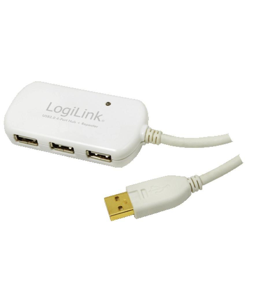 Hub 4 puertos usb 2.0 logilink ua0108 12metros