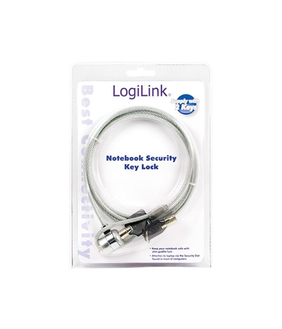 Cable seguridad portátil logilink pc lock 1.5m