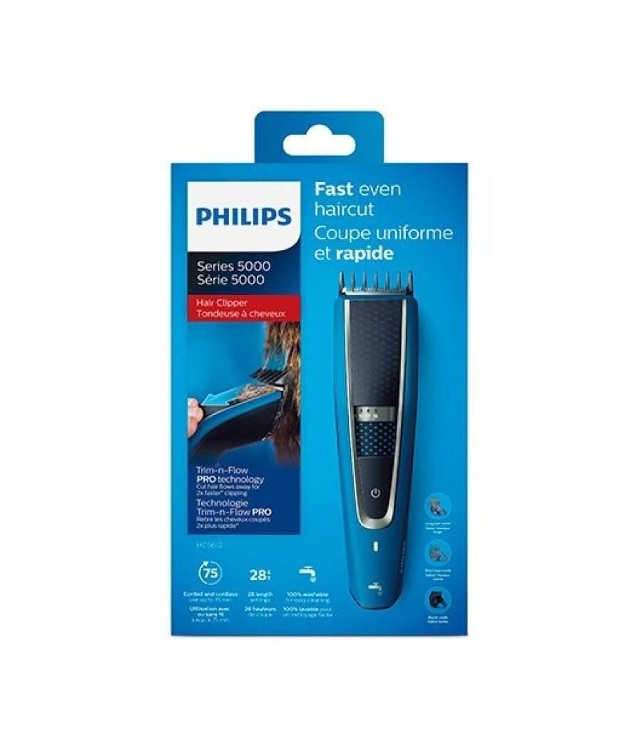 Cortapelos philips hairclipper 5000 hc5612/15 azul