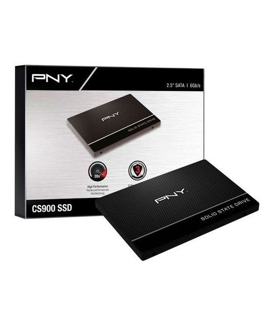 Pny cs900 - 240 gb - 2.5" internos ssd - sata 6gb/s - 2.5" - interno - 535 mb/s - 500 mb/s escritura 3d nand - PNY