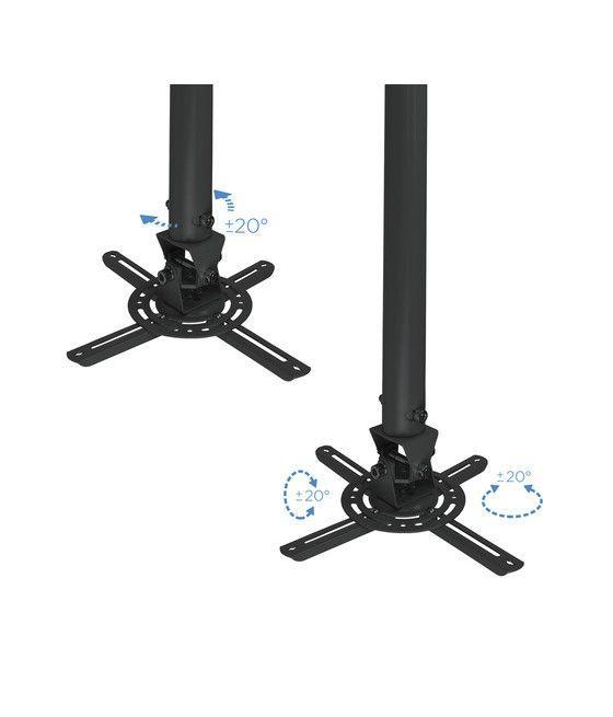 TooQ SOPORTE UNIVERSAL DE TECHO GIRATORIO 360º E INCLINABLE PARA PROYECTOR NEGRO - Imagen 5