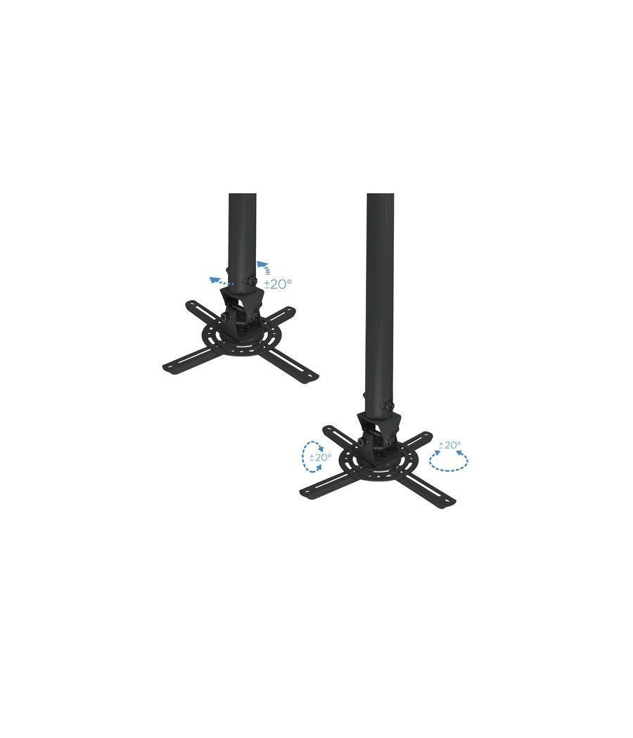 TooQ SOPORTE UNIVERSAL DE TECHO GIRATORIO 360º E INCLINABLE PARA PROYECTOR NEGRO - Imagen 5