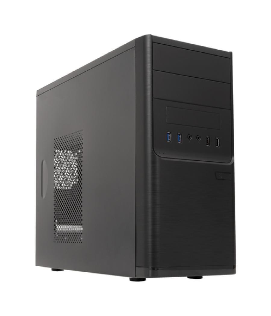 Caja microatx unykach dark shadow negra - fa 500w - 2x usb 2.0 + 2x usb 3.0 frontales - 2 bahías 5.25" + 1 bahía 3.5