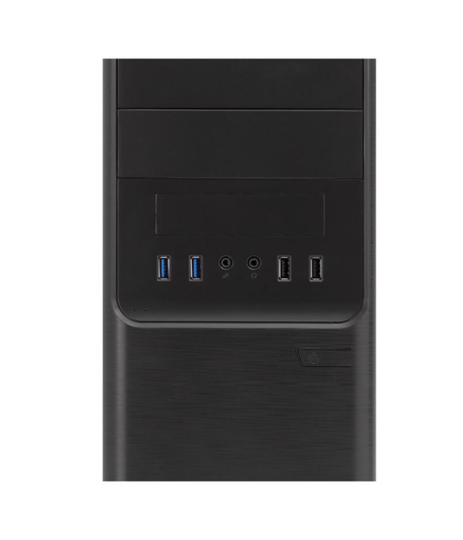 Caja microatx unykach dark shadow negra - fa 500w - 2x usb 2.0 + 2x usb 3.0 frontales - 2 bahías 5.25" + 1 bahía 3.5