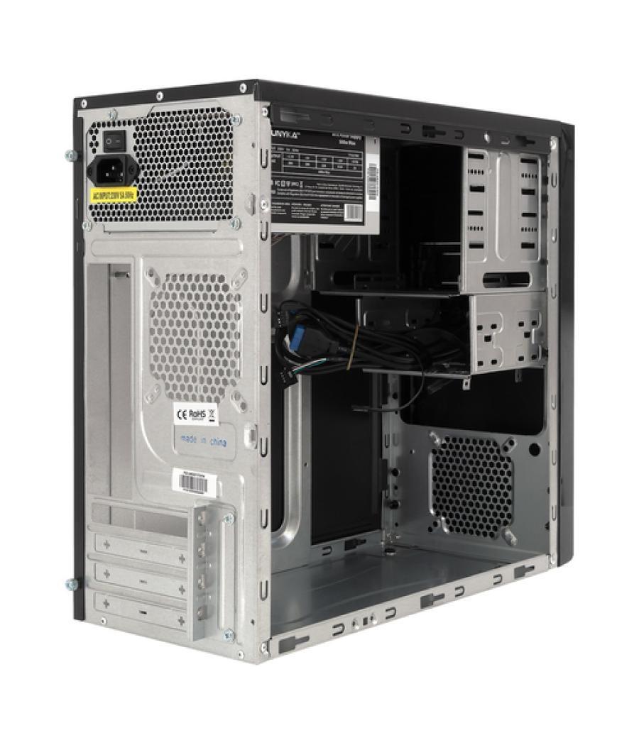 Caja microatx unykach dark shadow negra - fa 500w - 2x usb 2.0 + 2x usb 3.0 frontales - 2 bahías 5.25" + 1 bahía 3.5