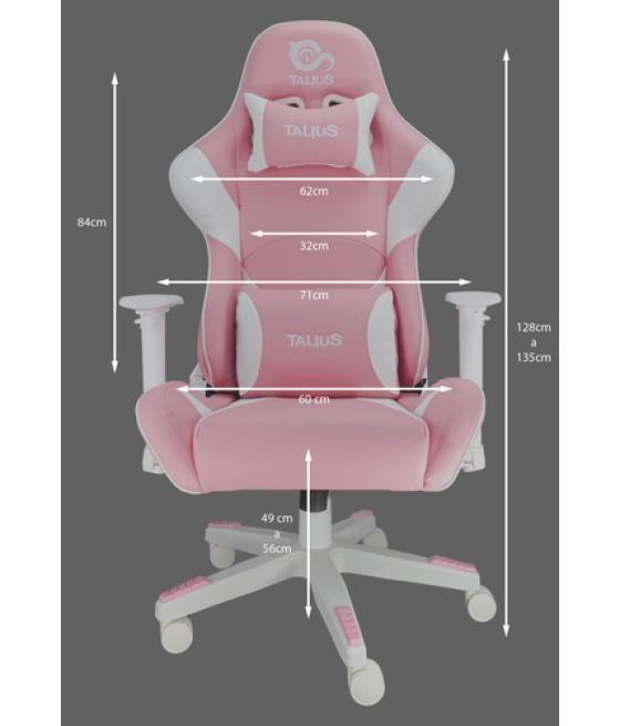 Talius - silla gaming dragonfly - 2d - blanco/rosa