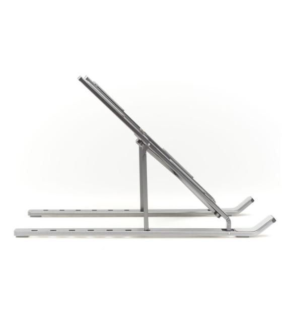 Iggual soporte portátil plegable aluminio gris 17"