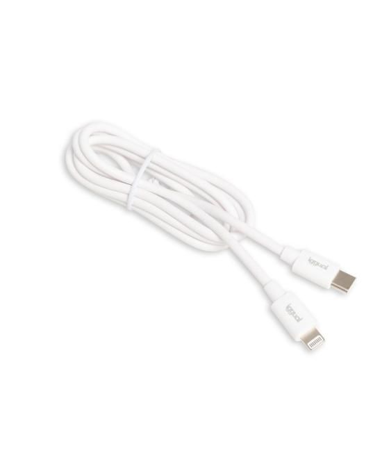 Iggual cable usb-c/lightning 100 cm blanco q3.0 3a