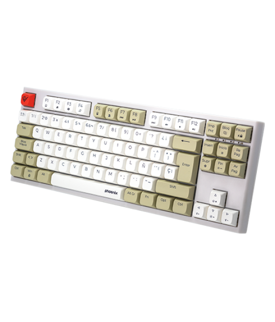 Teclado gaming royal pbt mecanico blanco