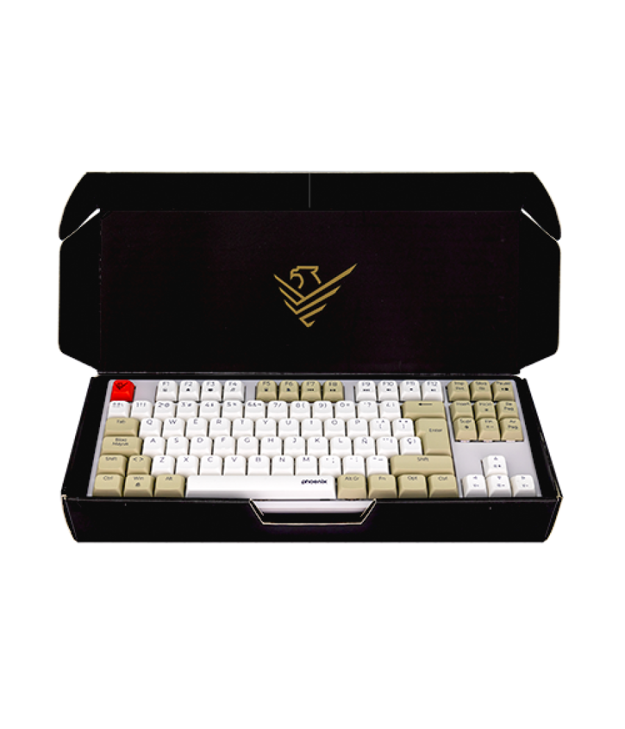 Teclado gaming royal pbt mecanico blanco