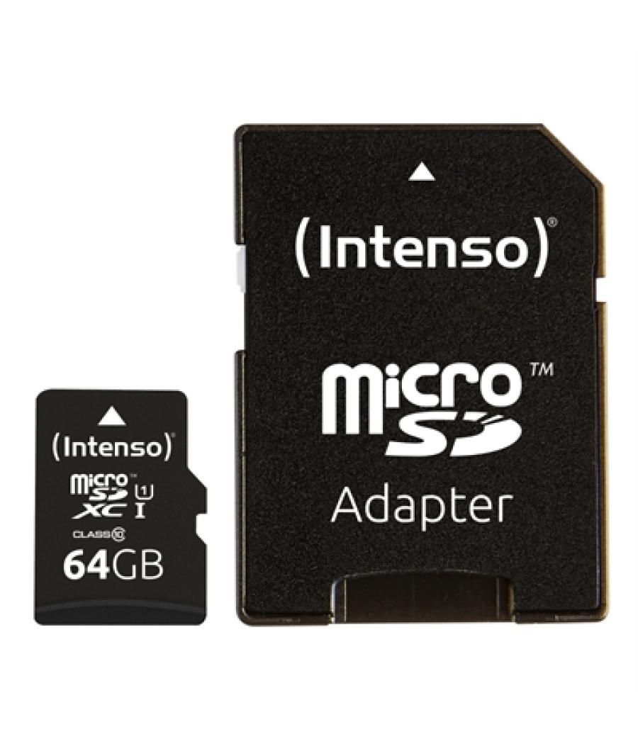 Tarjeta de memoria micro sd intenso 64gb uhs - i cl10 + adaptador sd
