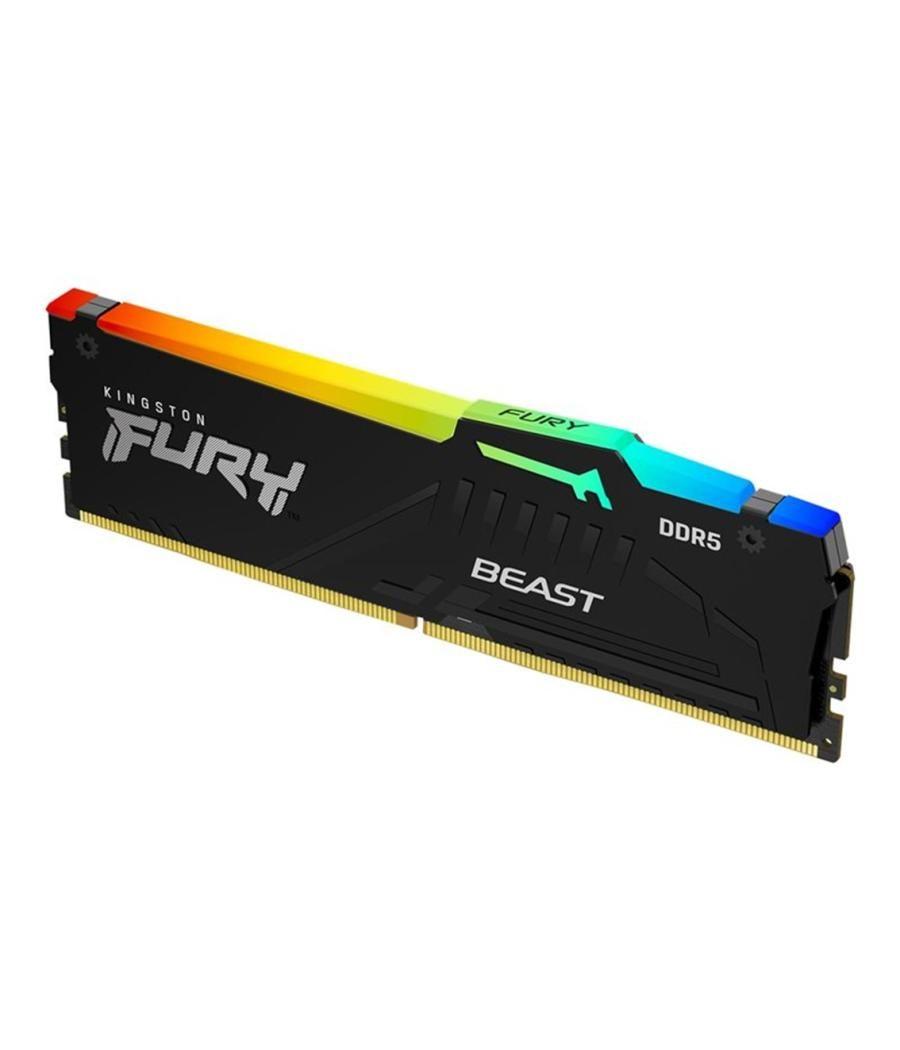 Memoria ram ddr5 32gb kingston - 5600 mhz - pc5 - 44800 - fury beast rgb - cl40 - 1.25v