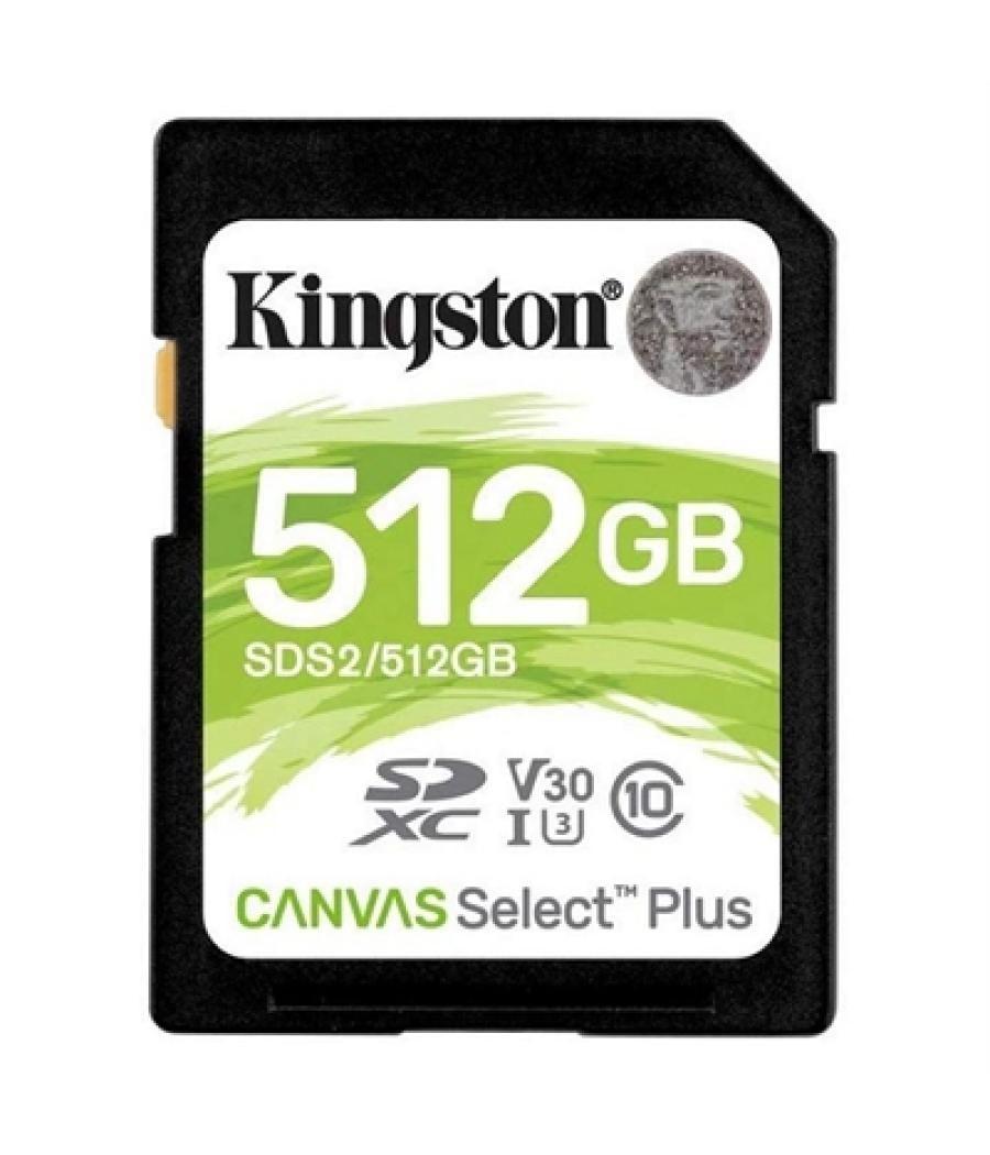 Tarjeta memoria sdxc 512gb kingston canvas select plus uhs - i cl10