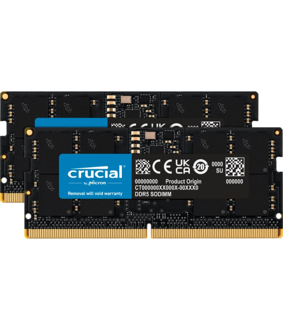 Memoria ram ddr5 32gb crucial - sodimm - 4800 mhz - pc5 38400 cl40