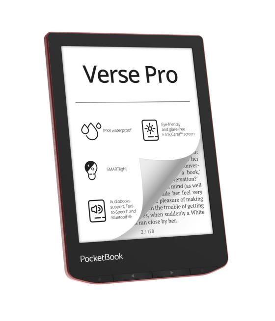 Libro electronico ebook pocketbook verse pro ereader 6pulgadas 16 gb rojo - passion red