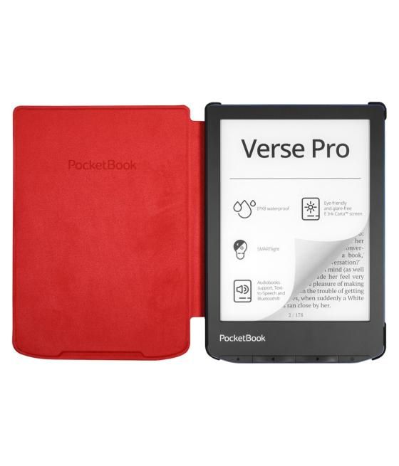 Pocketbook funda shell series verse + verse pro - rojo