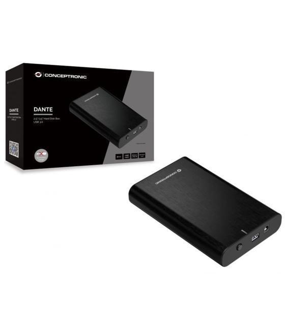 Caja externa conceptronic hd usb 3.0 sata aluminio sin tornillos dante02b