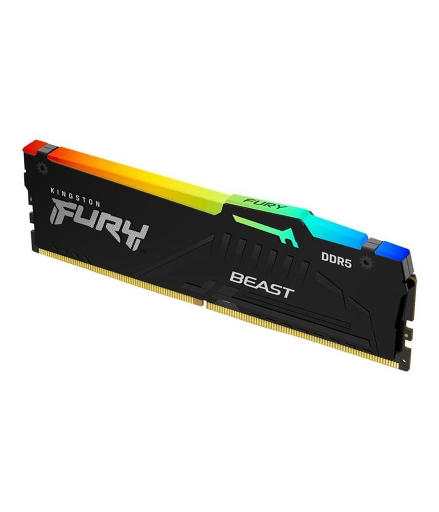 Memoria ram ddr5 8gb kingston - 5600 mhz - pc5 - 44800 - fury beast rgb - cl40 - 1.25v