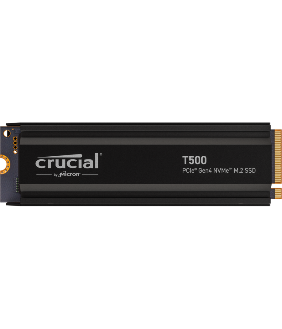 Disco duro interno solido ssd crucial t500 2tb pcie nvme 4.0 x4 con hs