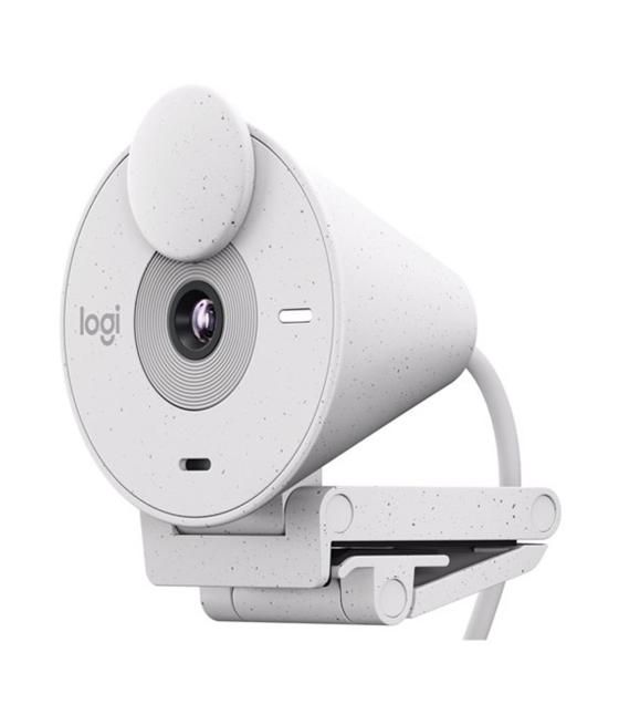 Webcam logitech brio 300 blanco crudo full hd - usb tipo c