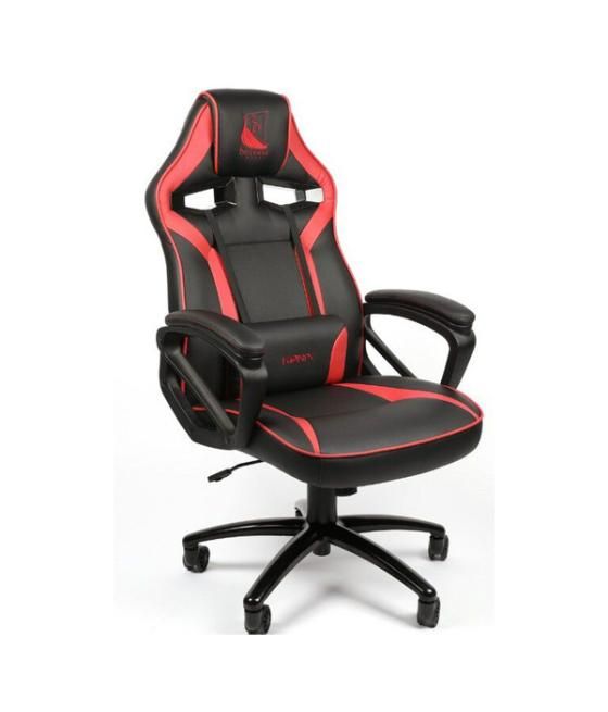 Silla gamer konix drakkar thor gran comodidad y ergonomia inclinacion hasta 15º color negro y rojo kon chair dk thor