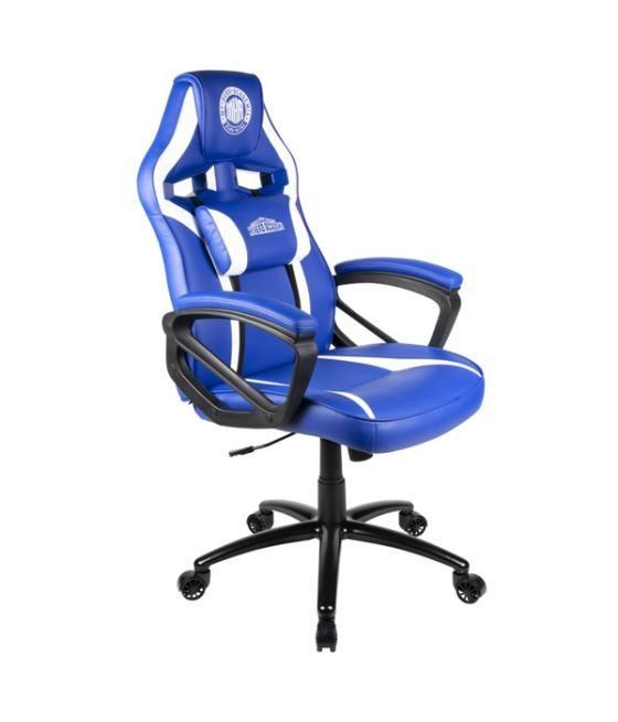 Silla gamer konix mha gran comodidad y ergonomia inclinacion hasta 15º color azul y blanco kon chair mha