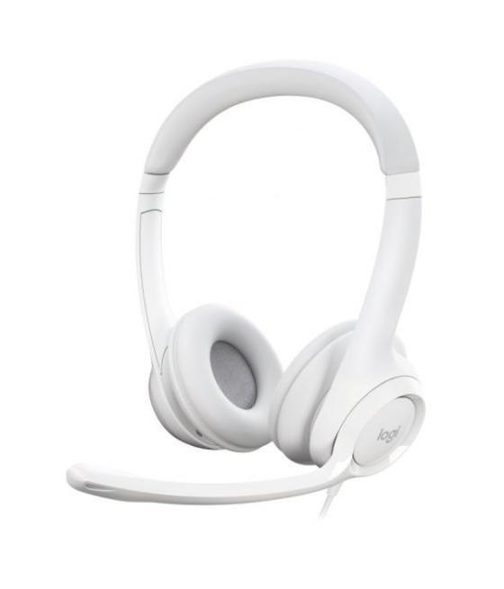 Headset logitech h390 microfono con supresion de ruido usb color blanco p/n: 981-001286