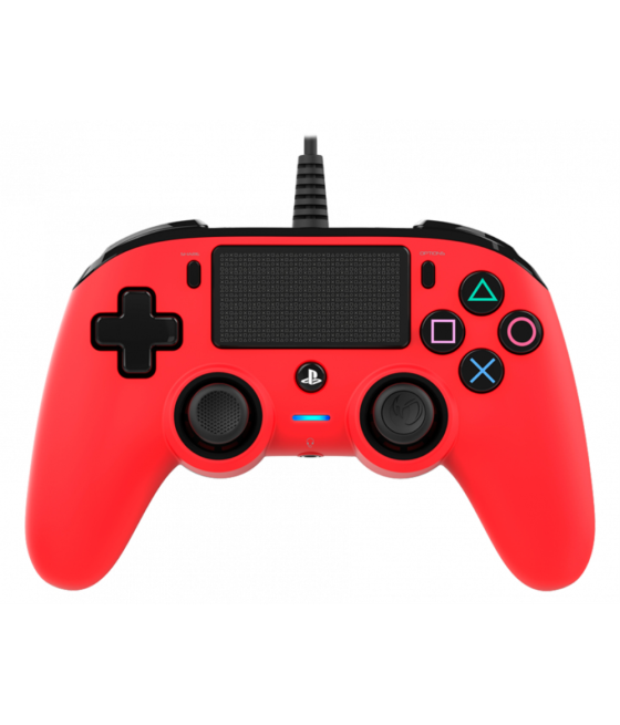 Gamepad nacon oficial ps con cable compact rojo ps4