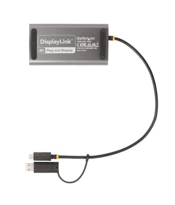 StarTech.com Adaptador USB-C a HDMI Doble - USB Tipo C a 2 Monitores HDMI - 4K 60Hz - Entrega de Alimentación PD de 100W con Pas