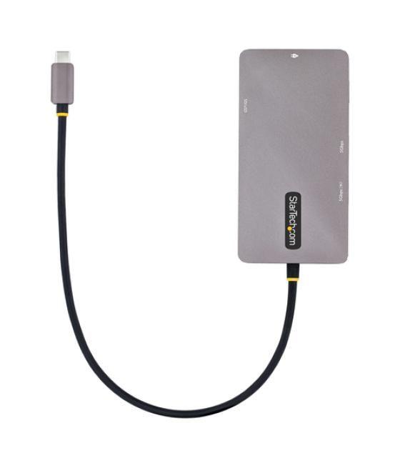 StarTech.com Adaptador Multipuertos USB C 2x HDMI 4K 60Hz, Hub USB-A 3.1 2Pt 5Gbps, PD 100W, GbE, SD/MicroSD, Cable de 30cm, Doc