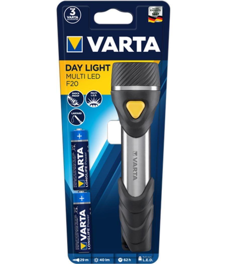 Varta Day Light Multi LED F20 Negro, Plata, Amarillo Linterna de mano