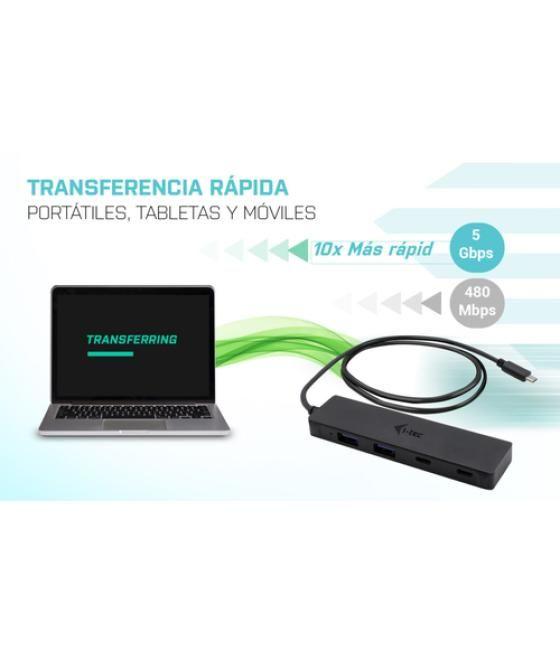 i-tec Metal USB-C HUB 2x USB 3.0 + 2x USB-C, with 85cm USB-C cable