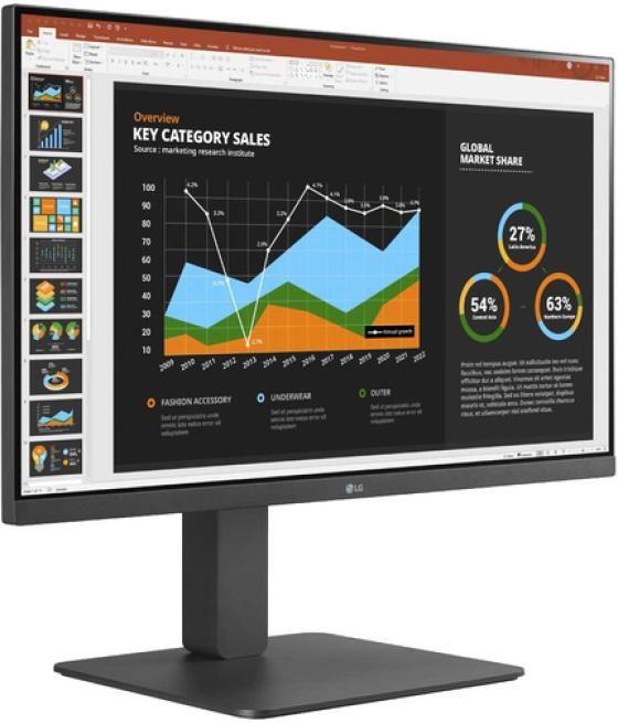 LG MONITOR 24BR650B-C.AEU 60,5 cm (23.8") 1920 x 1080 Pixeles Full HD LED Gris