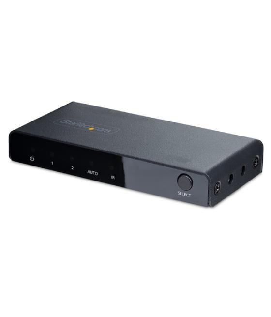 StarTech.com Switch Conmutador HDMI de 2 Puertos de 8K - Selector HDMI 2.1 UHD de 4K a 120Hz/8K 60Hz - HDR10+ - Adaptador de Ali