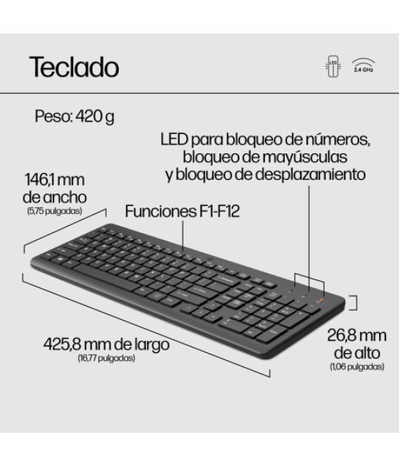 HP Combinación de teclado y ratón inalámbricos 330