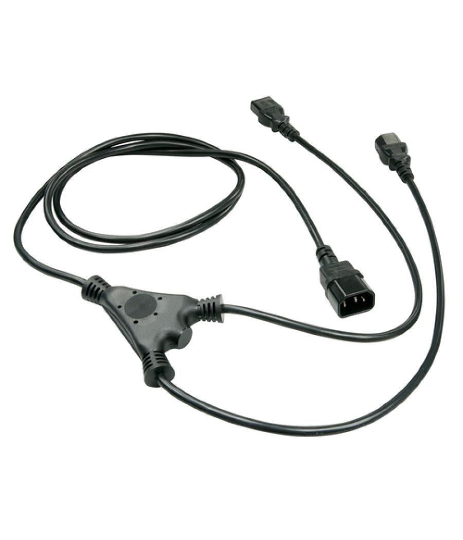 Lindy 30039 cable de transmisión Negro 2 m C14 acoplador Acoplador C13 2 x