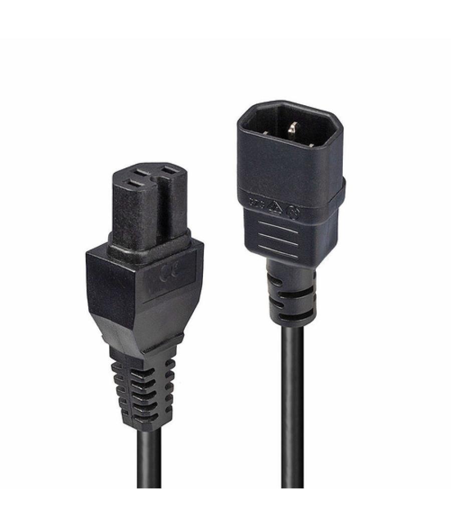 Lindy 30314 cable de transmisión Negro 2 m C14 acoplador C15 acoplador