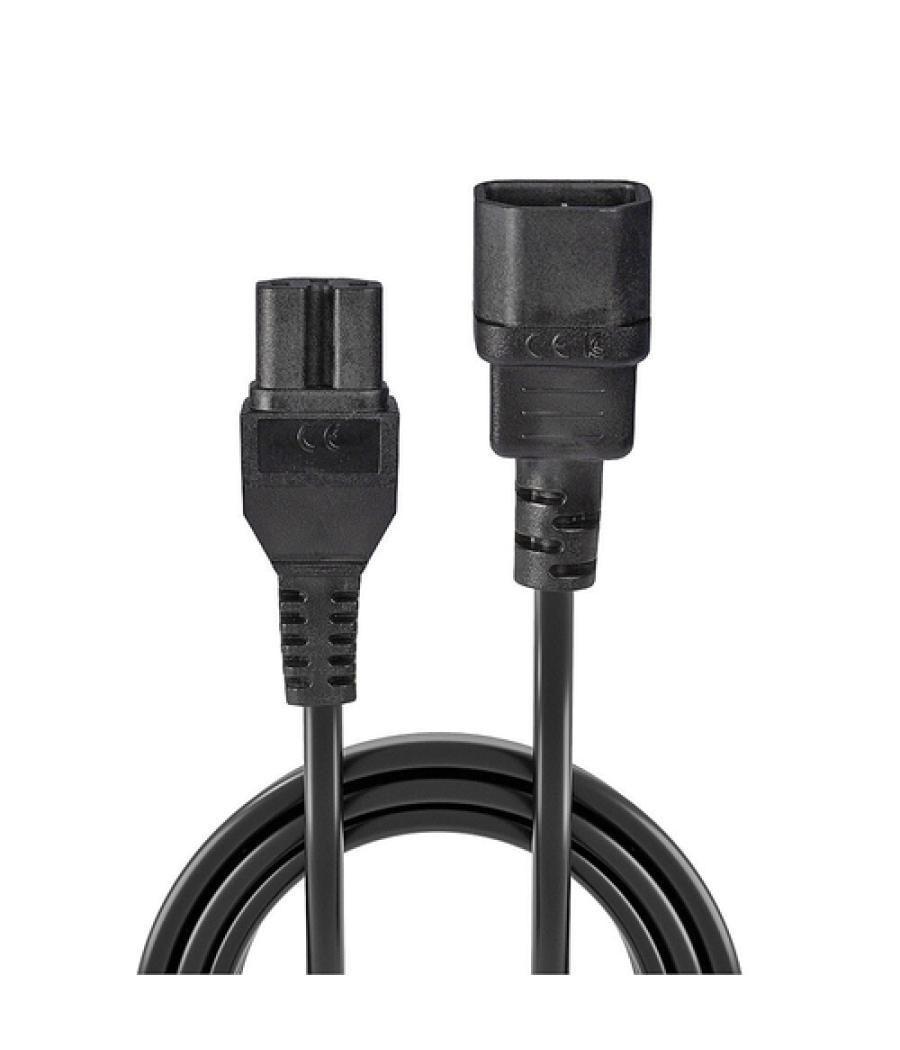 Lindy 30314 cable de transmisión Negro 2 m C14 acoplador C15 acoplador