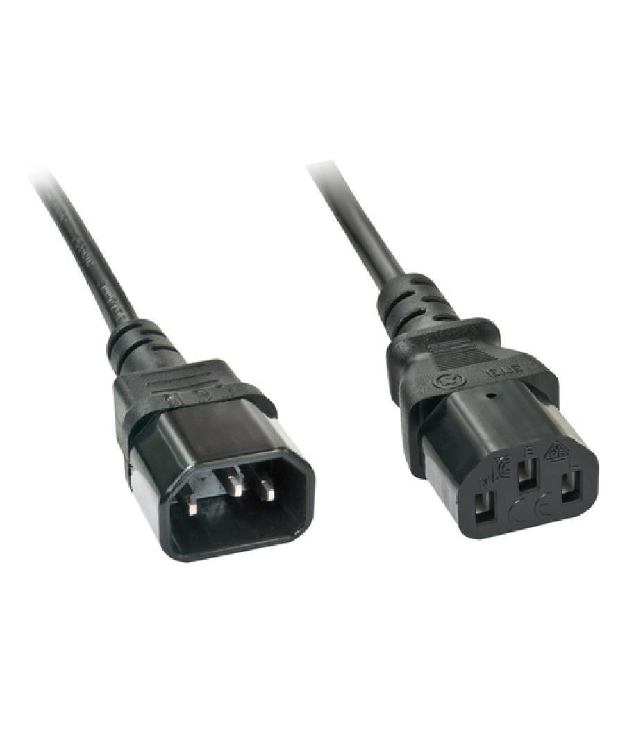 Lindy 30332 cable de transmisión Negro 3 m C13 acoplador C14 acoplador