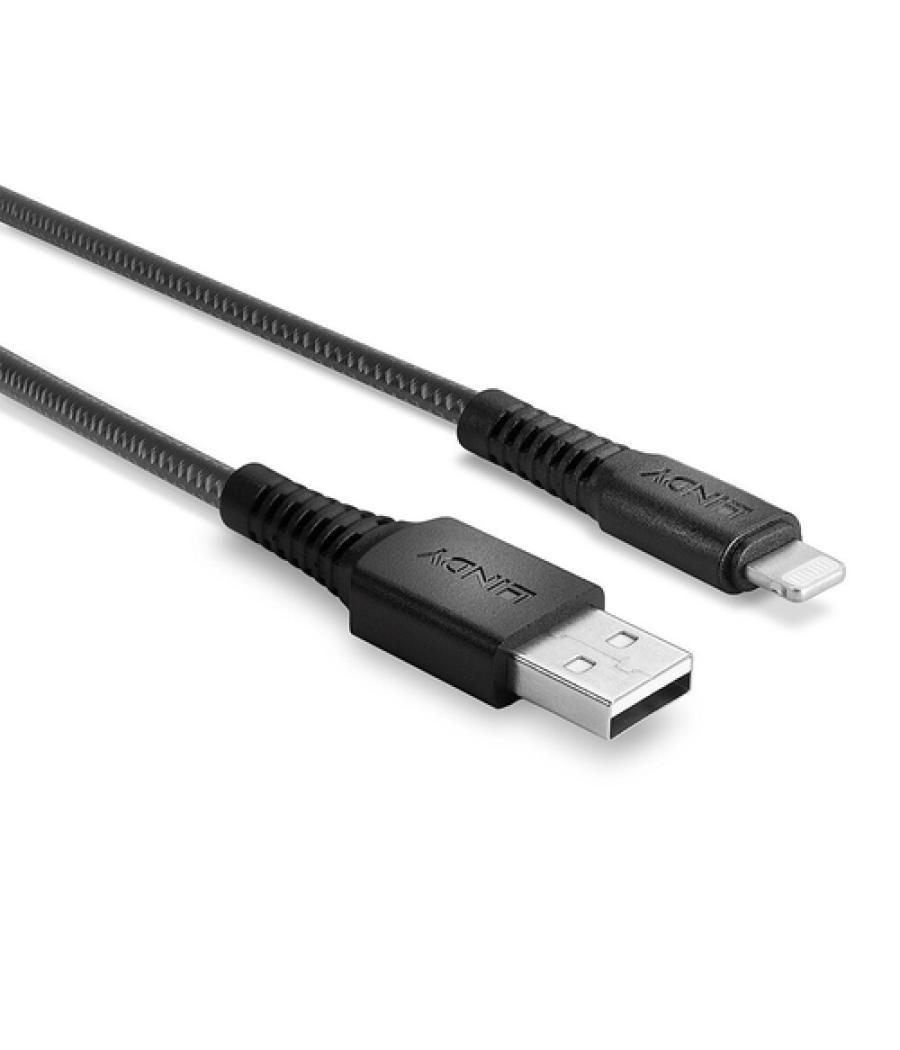 Lindy 31290 cable de conector Lightning 0,5 m Negro