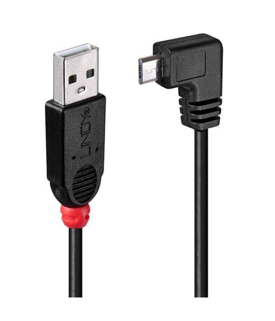 Lindy 31975 cable USB 0,5 m USB 2.0 USB A Micro-USB B Negro