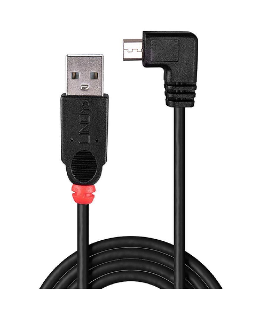 Lindy 31975 cable USB 0,5 m USB 2.0 USB A Micro-USB B Negro