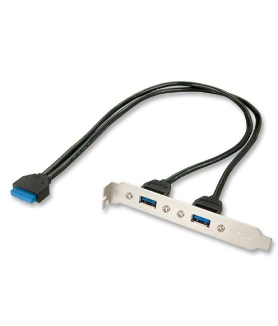 Lindy 33096 cable USB 0,4 m Gris, Negro