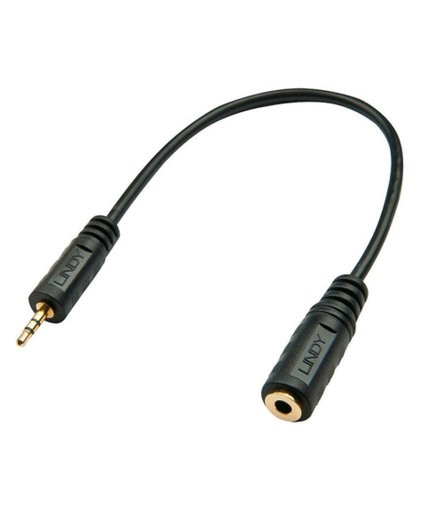 Lindy 35698 cable de audio 0,2 m 2,5mm 3,5mm Negro
