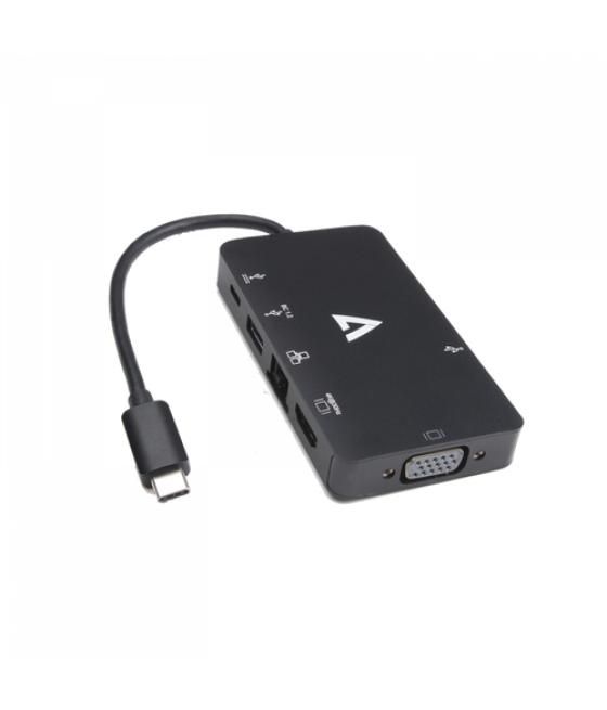 V7 V7UC-U3CRJ45HDVG-BLK Adaptador gráfico USB 3840 x 2160 Pixeles Negro