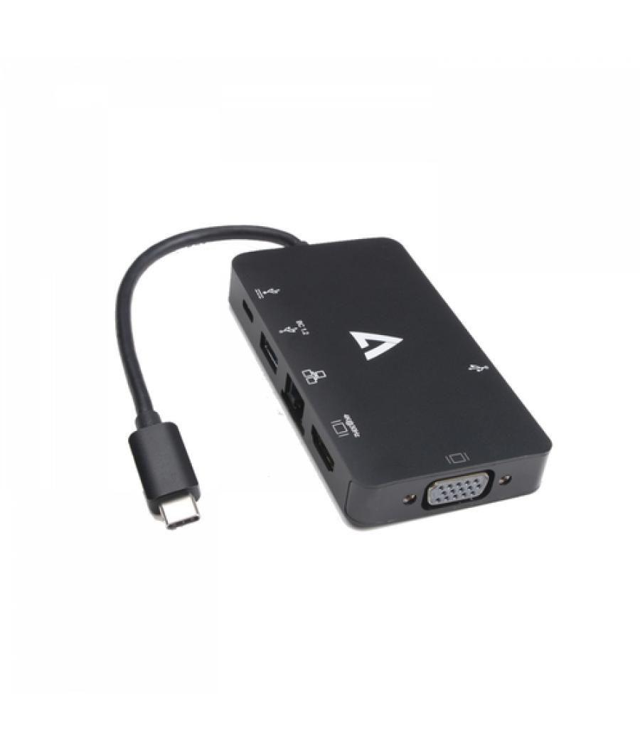 V7 V7UC-U3CRJ45HDVG-BLK Adaptador gráfico USB 3840 x 2160 Pixeles Negro